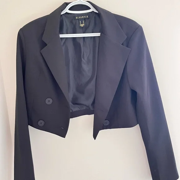 Black Cropped Blazer